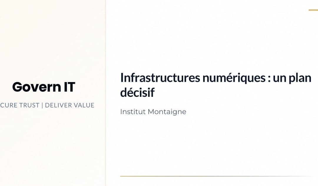 Infrastructures numériques : un plan décisif