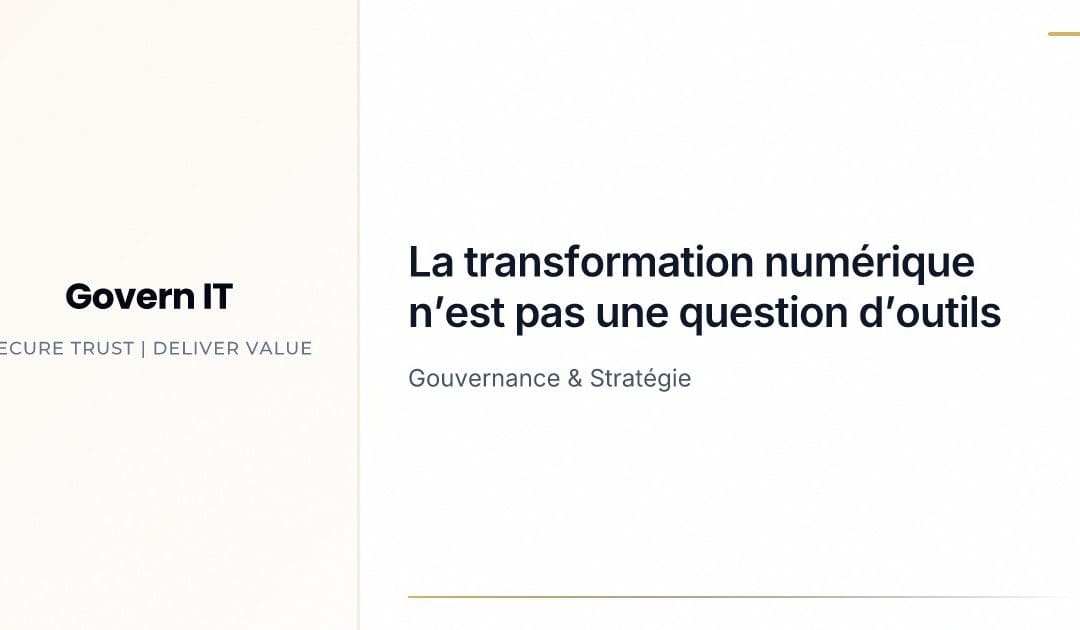 La transformation numérique n’est pas une question d’outils
